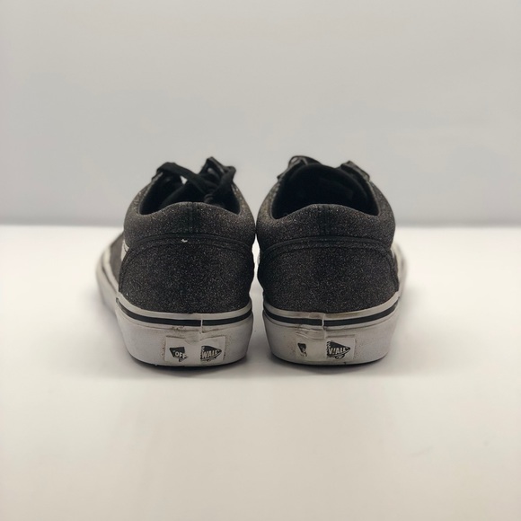 Girls size 2 Vans Iridescent Black shoes - Picture 3 of 5